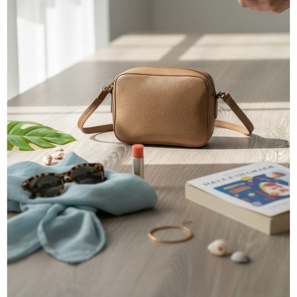 J.Crew Brown Pebbled Leather Crossbody Bag Everyday Purse